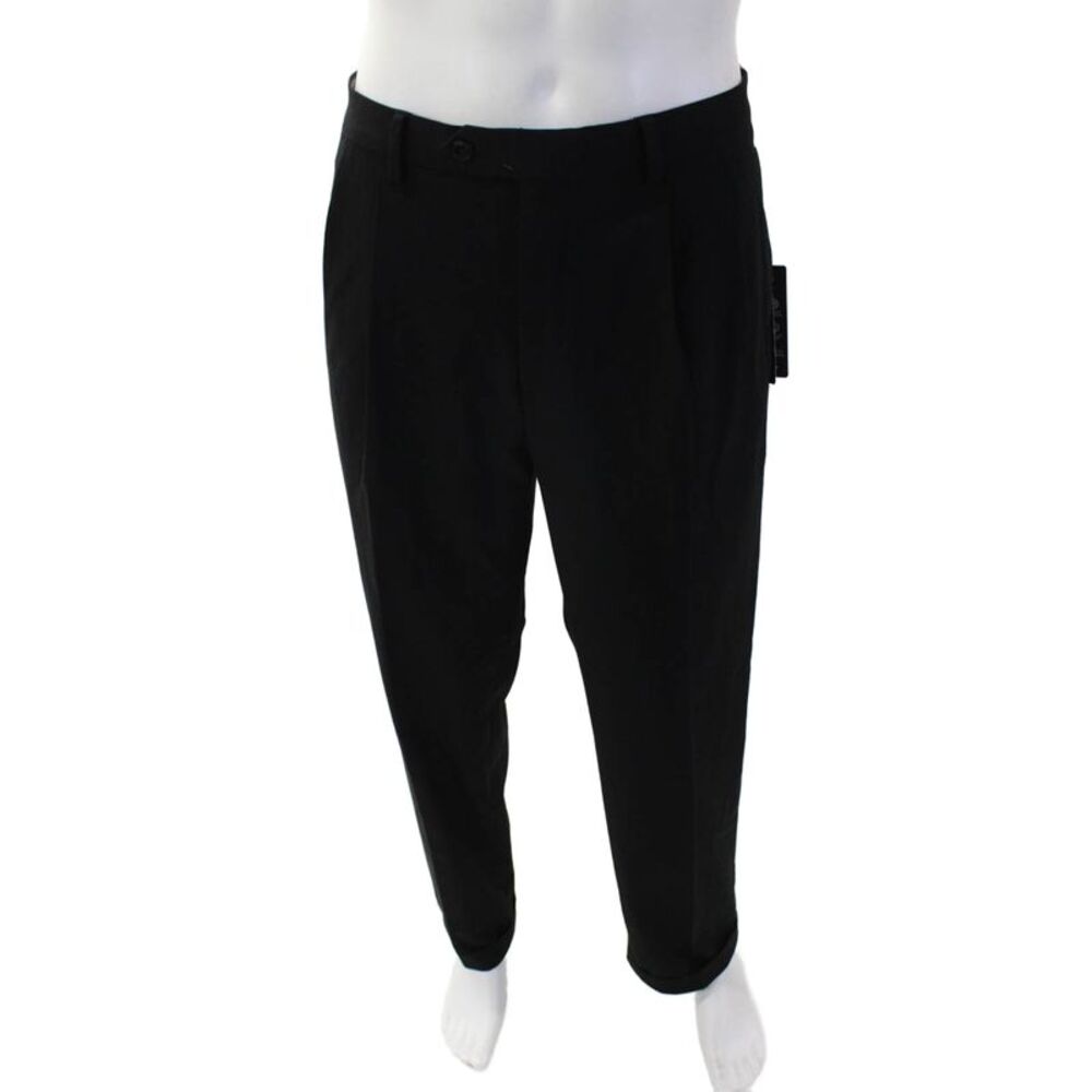 Michael Kors Mens Dress Pants Black Button Solid Designer Size 34